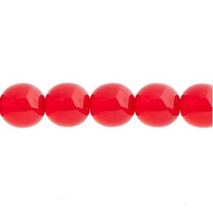 Czech Round Druk Beads 3mm Transparent Light Siam 62/strand