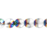 Czech Round Druk Beads 3mm Transparent Crystal Medium Vitrail 62/strand