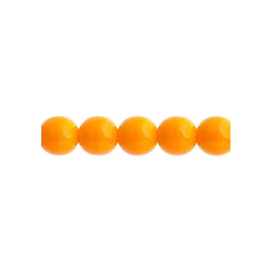 Czech Round Druk Beads 4mm Opaque Orange 45/strand