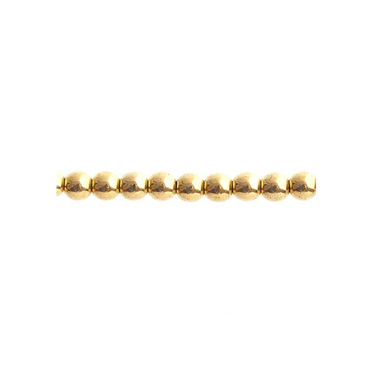 Czech Round Druk Beads 4mm Transparent Crystal Aurumx2 45/strand