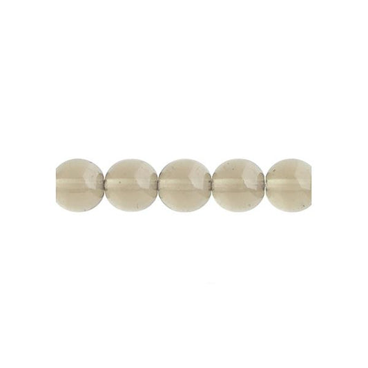 Czech Round Druk Beads 4mm Transparent Black Diamond 45/strand