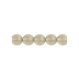 Czech Round Druk Beads 4mm Transparent Black Diamond 45/strand