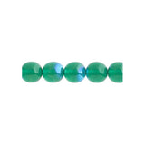 Czech Druk 4mm Beads 45/strand Trans Emerald AB