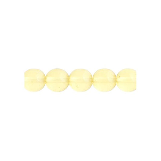 Czech Round Druk Beads 4mm Transparent Jonquil 45/strand