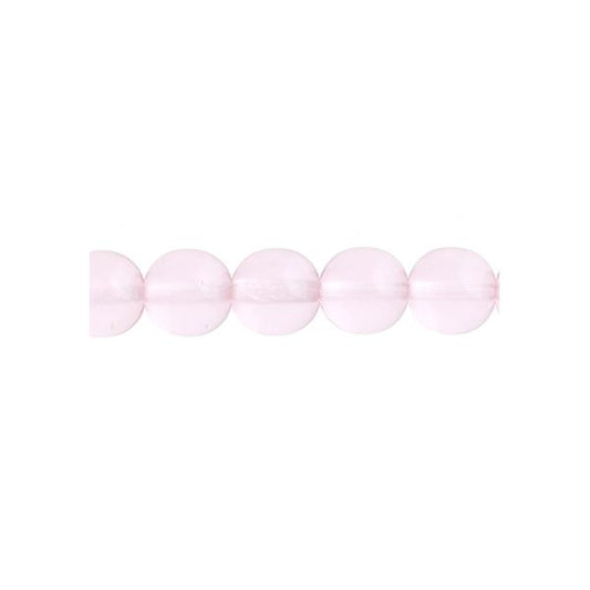 Czech Round Druk Beads 4mm Transparent Light Rose 45/strand