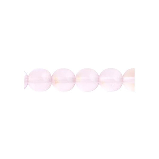 Czech Round Druk Beads 4mm Transparent Light Rose AB 45/strand
