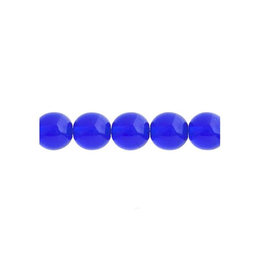Czech Round Druk Beads 4mm Transparent Sapphire 45/strand