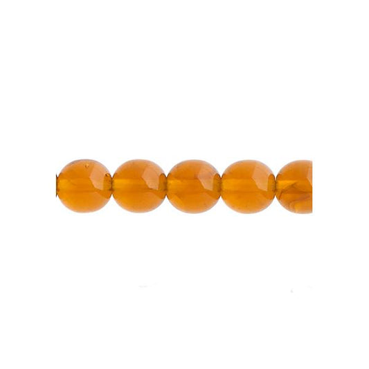 Czech Round Druk Beads 4mm Transparent Topaz 45/strand