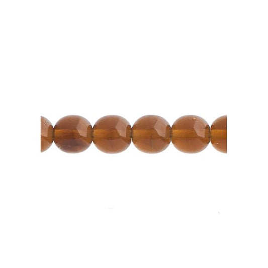 Czech Round Druk Beads 4mm Transparent Smoked Topaz 45/strand