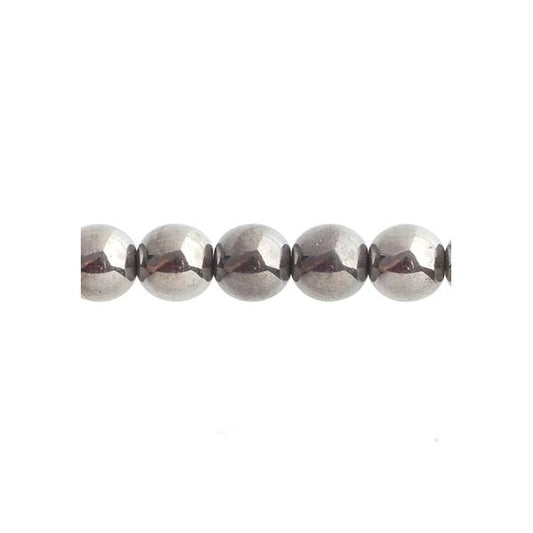 Czech Round Druk Beads 4mm Transparent Crystal Chrome 45/strand