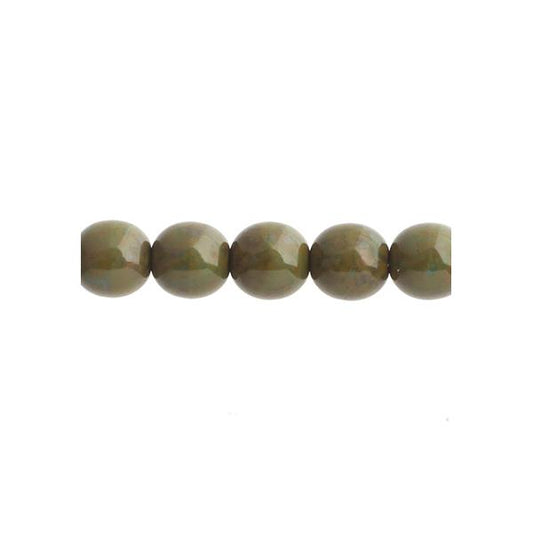 Czech Round Druk Beads 4mm Opaque Blue Travertine 45/strand