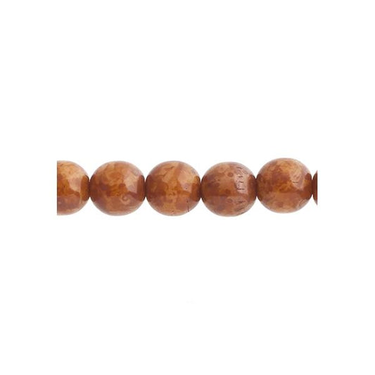 Czech Round Druk Beads 4mm Pink Alabaster Travertine 45/strand