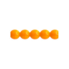 Czech Druk 6mm Beads 31/strand Opaque Orange
