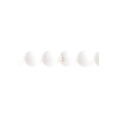 Czech Druk 6mm Beads 31/strand Opaque White AB