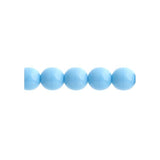 Czech Druk 6mm Beads 31/strand Opaque Blue Turquoise