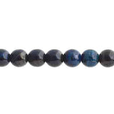 Perles tchèques Druk 6mm 31/fil travertin bleu foncé transparent