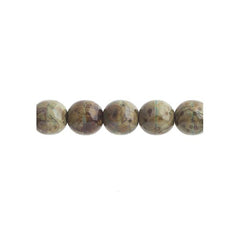 Czech Druk 6mm Beads 31/strand Opaque Olivine Travertine