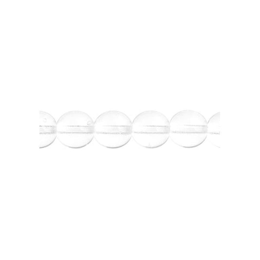 Perles tchèques Druk 8mm 22/fil Trans Crystal