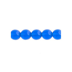 Czech Druk 8mm Beads 22/strand Trans Capri Blue