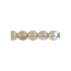 Czech Druk 8mm Beads 22/strand Trans Black Diamond AB