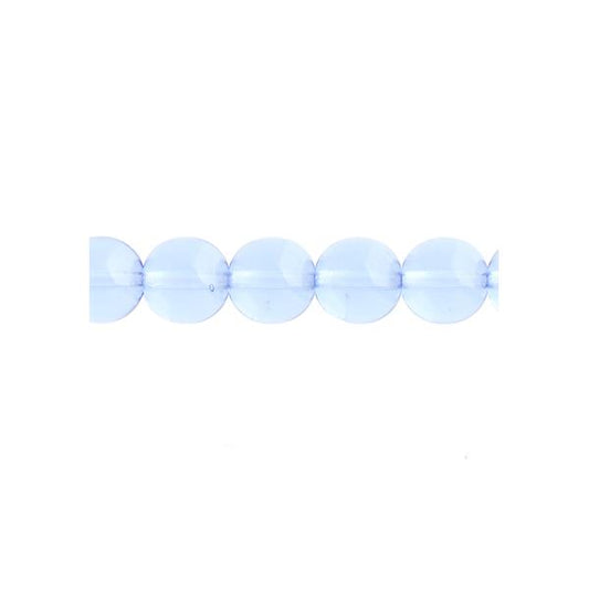 Czech Druk 8mm Perles 22/fil Trans Light Sapphire