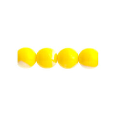 Czech Druk 10mm Beads 18/strand Opaque Yellow AB