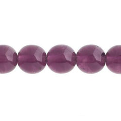 Czech Druk 10mm Beads 18/strand Trans Amethyst
