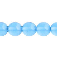 Czech Druk 10mm Beads 18/strand Trans Aqua