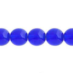 Czech Druk 10mm Beads 18/strand Trans Sapphire