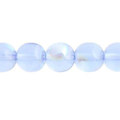 Czech Druk 10mm Beads 18/strand Trans Light Sapphire AB