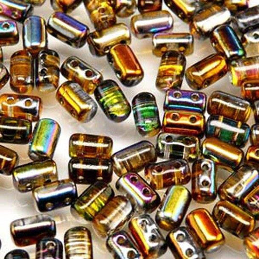 *Czech Rulla Beads Magic Orange Grey 22g