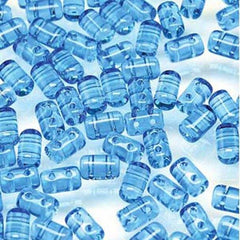 *Czech Rulla Beads Aquamarine Clear 22g