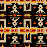 #468 Southwest Black 100% Cotton - Price Per Half Yard