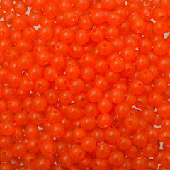 5mm Round Plastic Beads 5000/pk - Fluorescent Orange