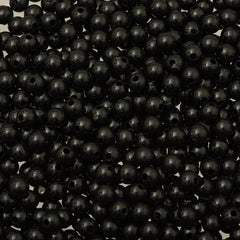 5mm Round Plastic Beads 5000/pk - Black