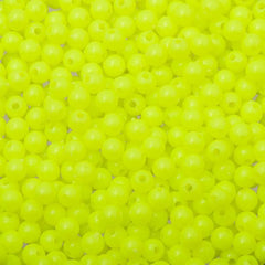 5mm Round Plastic Beads 5000/pk - Fluorescent Chartreuse
