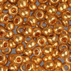 6/0 Czech Seed Beads #1720V Metallic Gold 22g